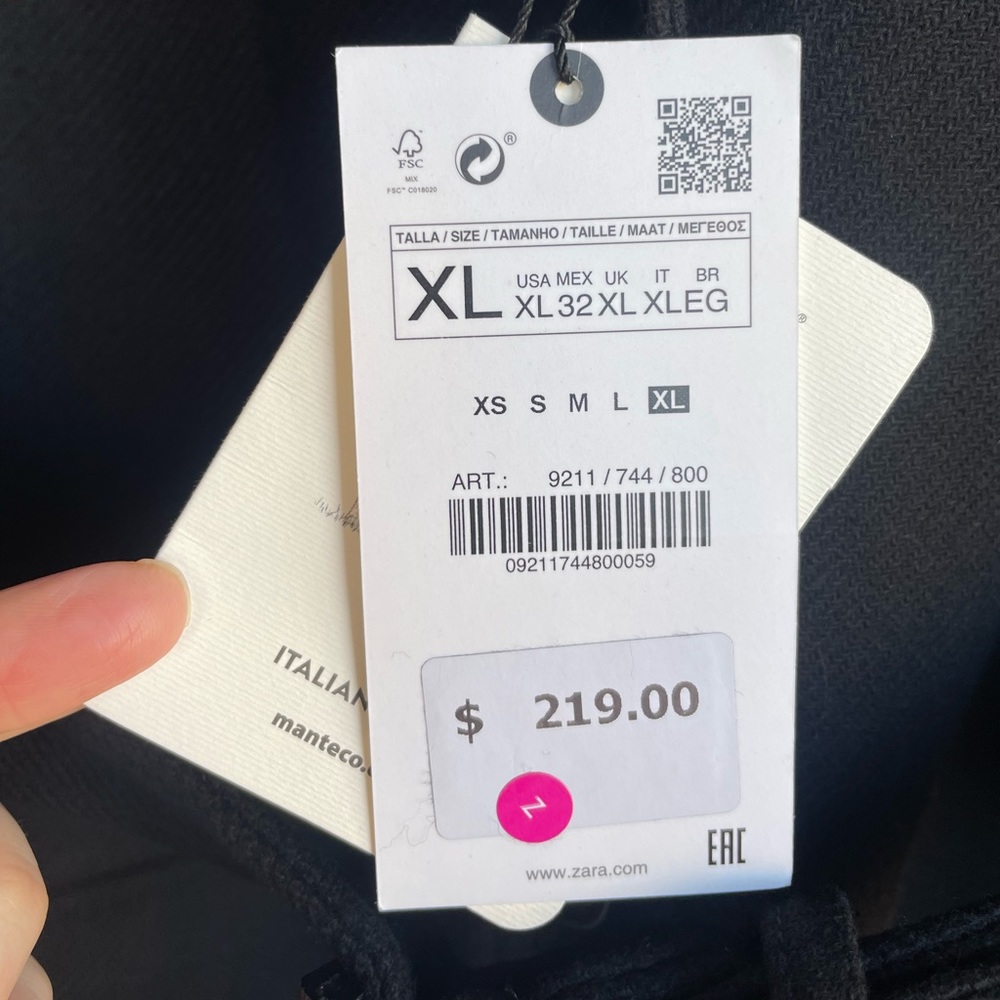 Zara Black Trench Coat - Picture 11 of 11